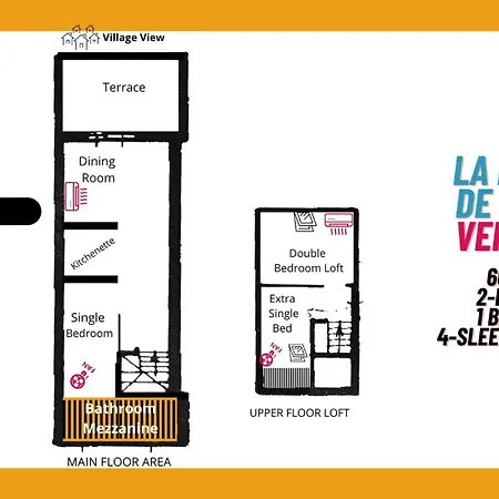아파트 La Maison De La With Terrace And Ac 베르나차